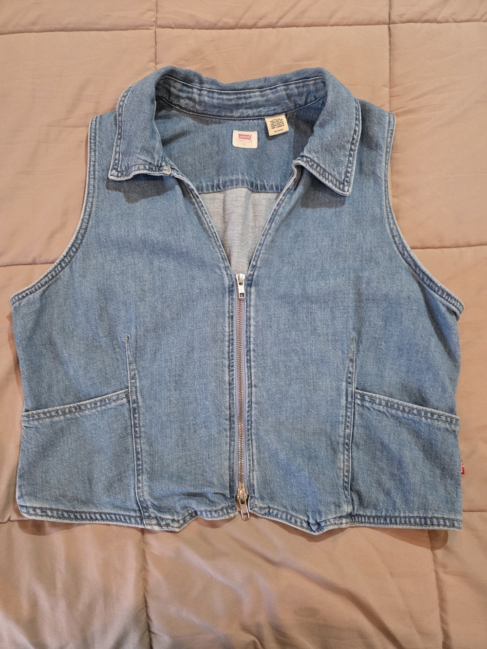 Levi's Light Blue Denim Vest Sixe XL